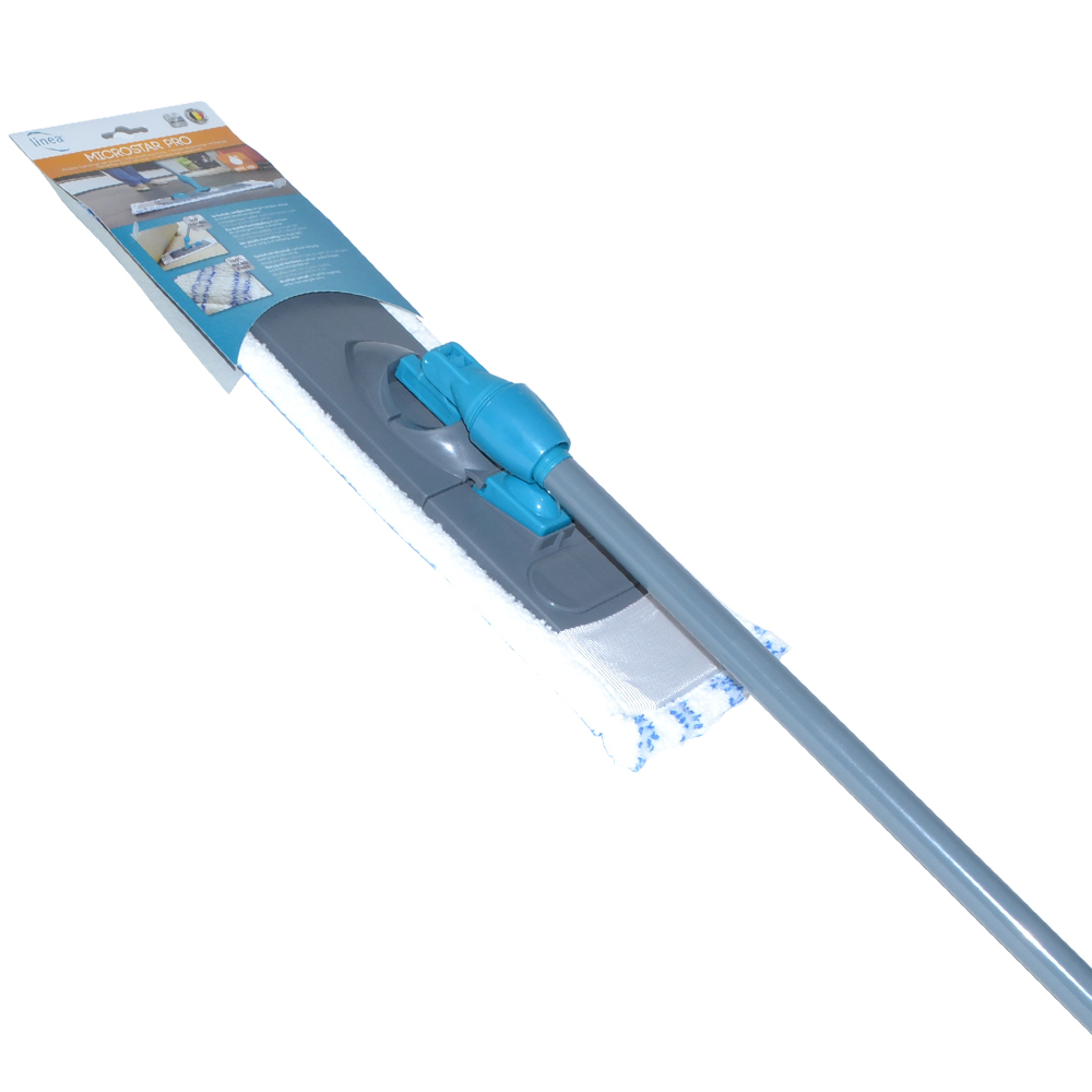 Lave-sol microfibre avec manche télescopique 130 cm
