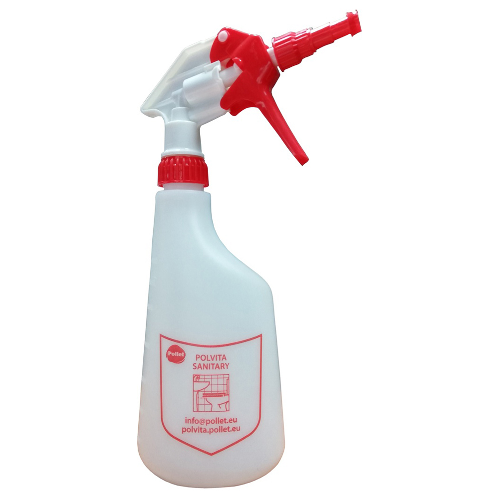 Sprayfles 650ml met zeefdruk Polvita Sanitary